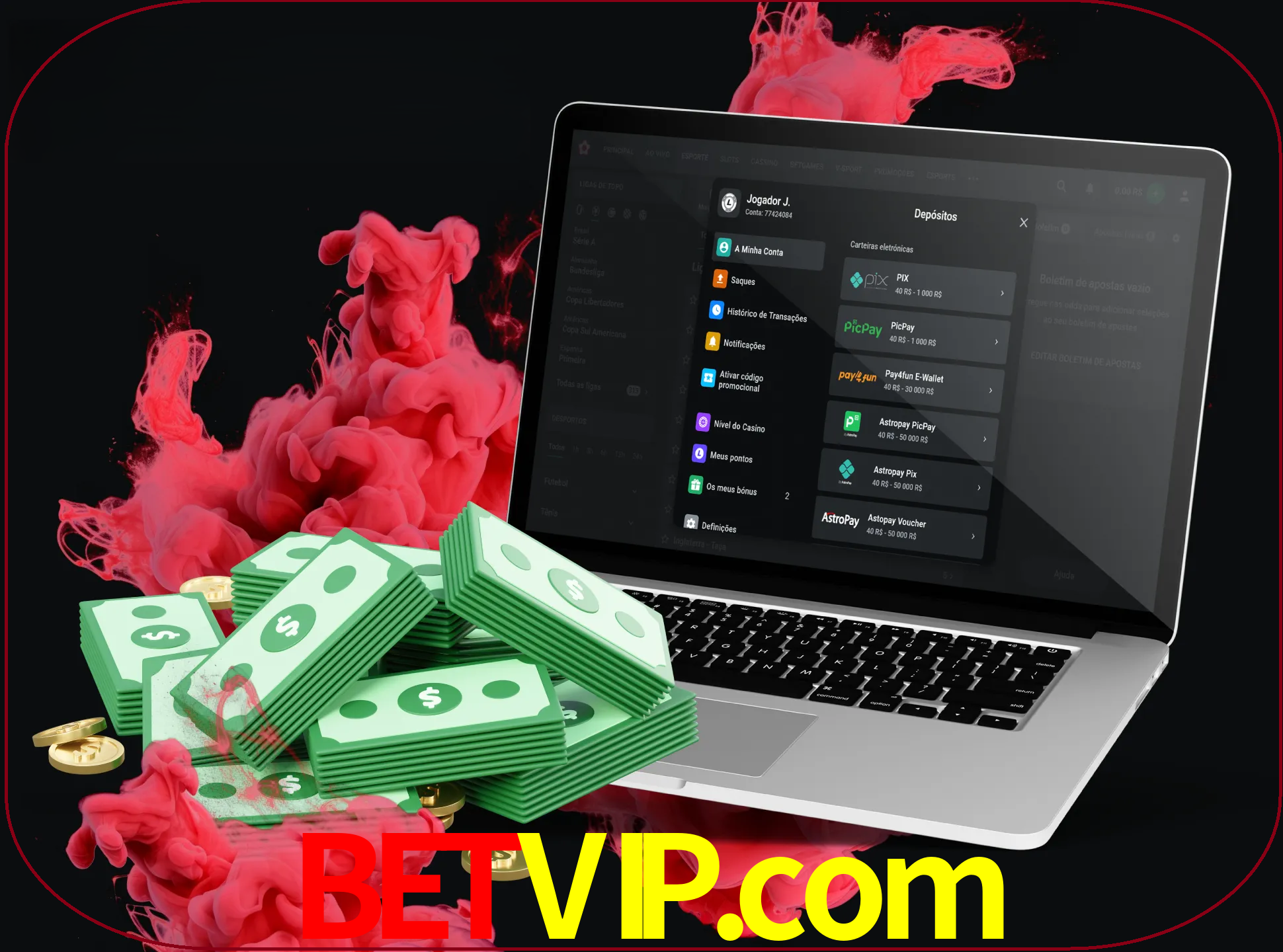 Para efetuar um depósito na sua conta betvip, basta escolher o método de depósito e especificar o montante.