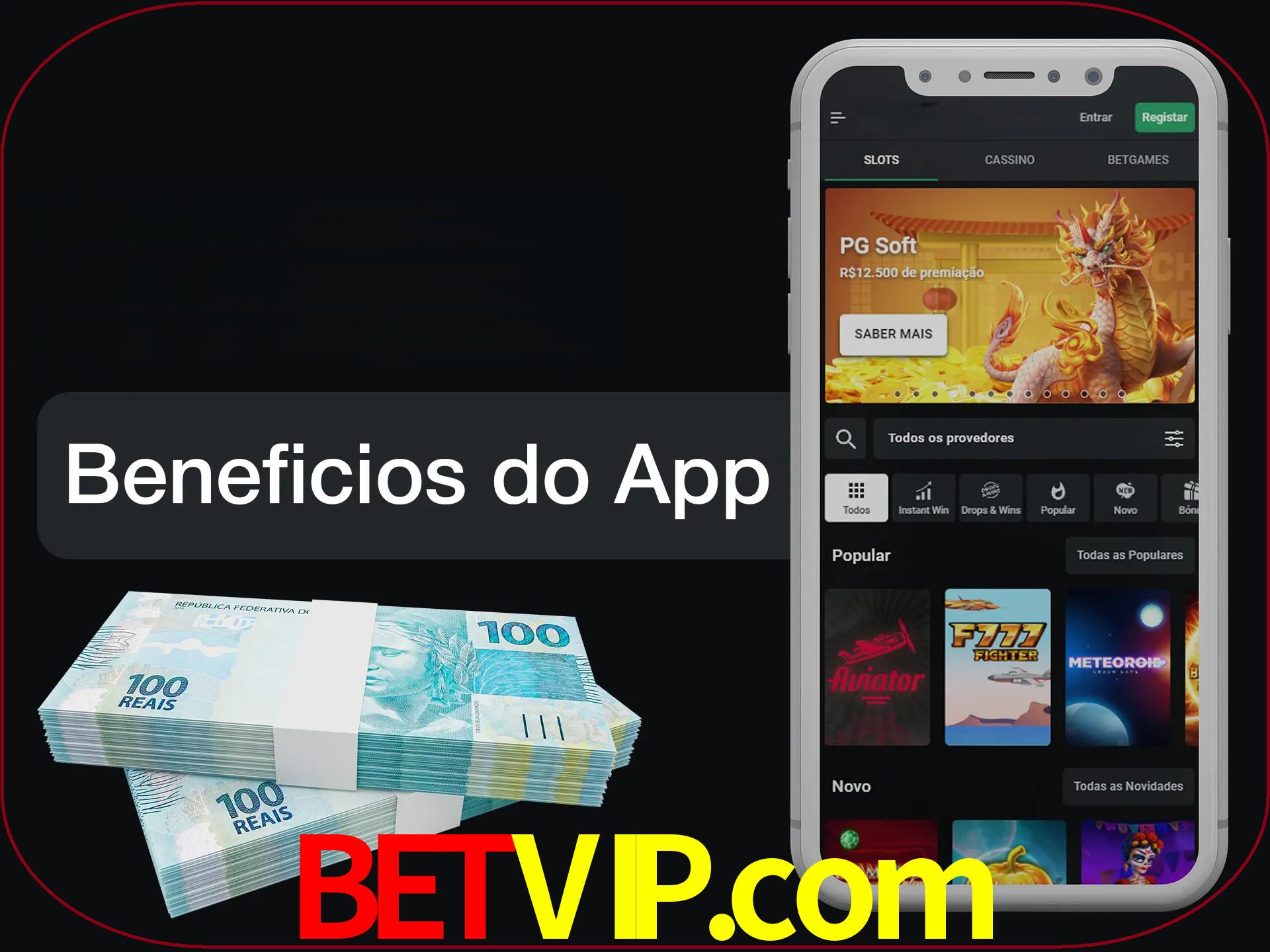Obtenha todos os benefícios usando o aplicativo.