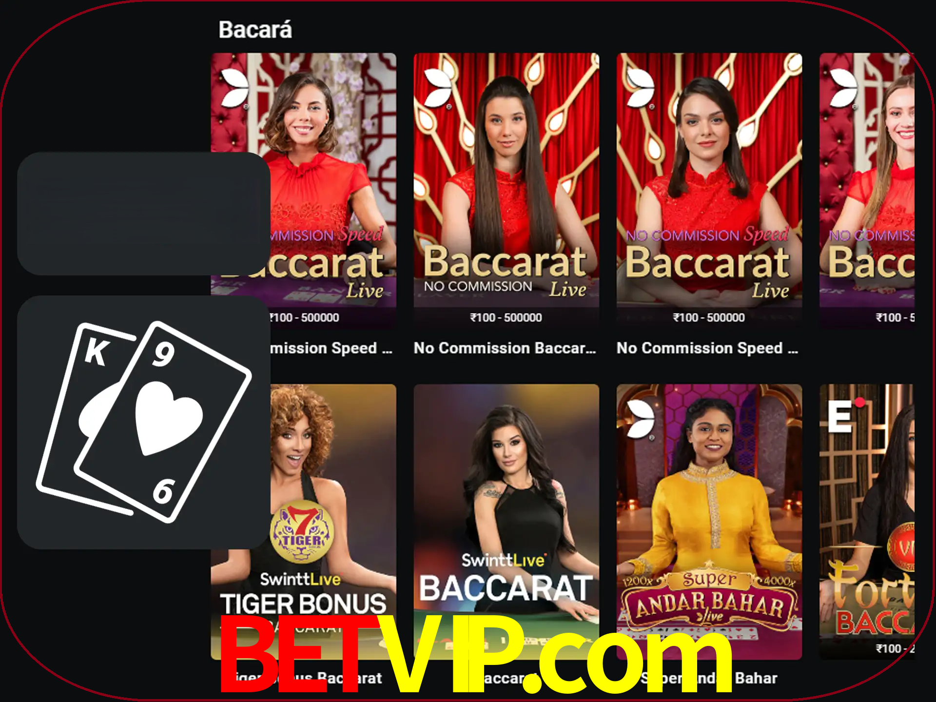 Ganhe muito dinheiro jogando jogos de bacará.